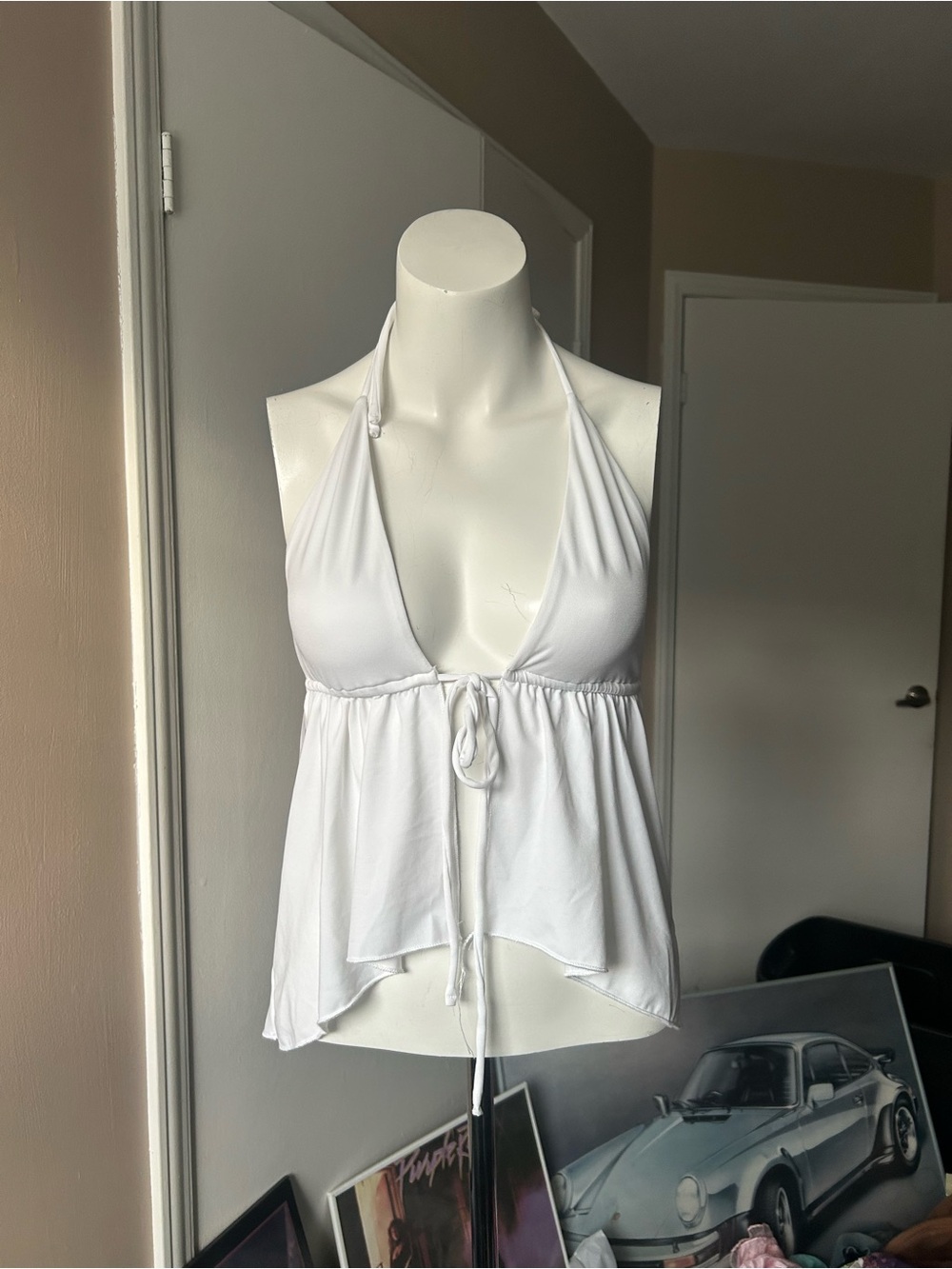 Garage- White Halter Top